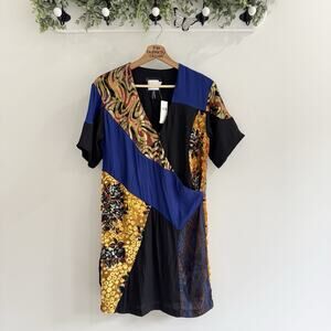 Anthropologie Camellia Patchwork Dress Kimono by HD in Paris NWT $168 Size 0 JE